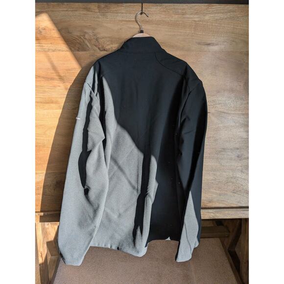 Eddie Bauer Trail Soft Shell Jacket Mens 2XL Deep Black Fleece Lined Full Zipper - Picture 2 of 4